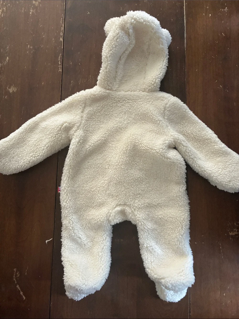 Magnetic Me Cream Fleece Sherpa Hooded Bear Footed One-Piece